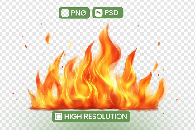 Scarica HighResolution PNG PSD Fiamme ardenti Incendio intenso Brucia braciole Accende progetti di progettazione Crea effetti di fuoco realistici per l'arte digitale Perfetto per il design grafico e gli effetti visivi