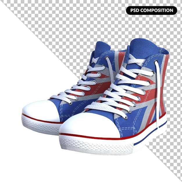 Scarpe da ginnastica moda isolato rendering 3d