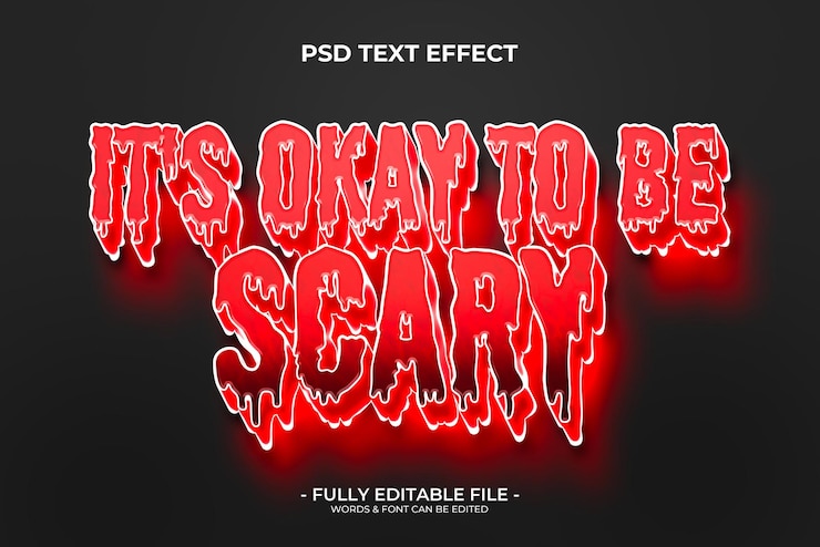 PSD scary text effect