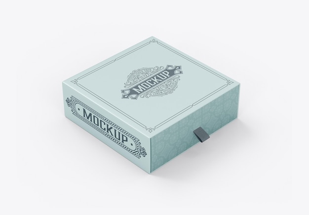 Scatola con cassetto Mockup 3D rendering