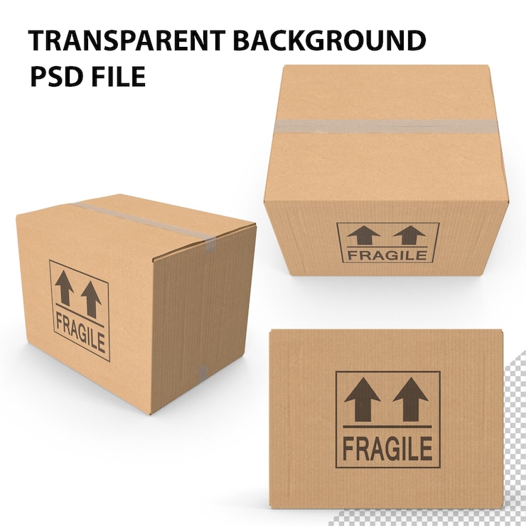 PSD scatola di cartone png