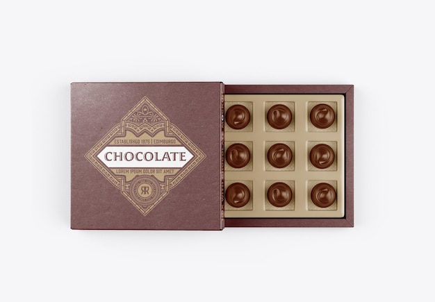 Scatola Di Cioccolatini Mockup