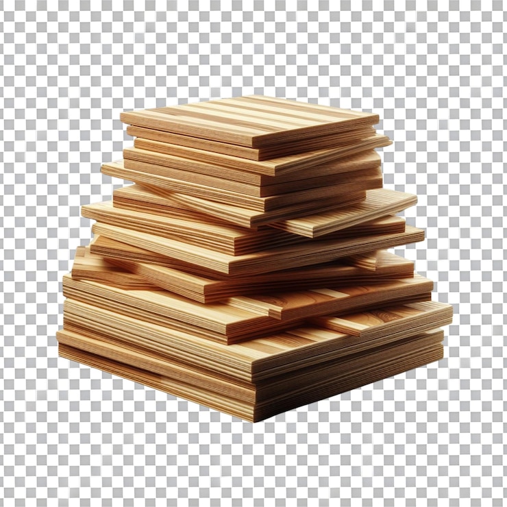 PSD scatola di legno isolata su sfondo bianco illustrazione 3d