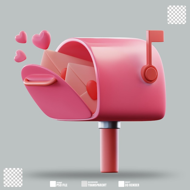 Scatola postale di illustrazione 3D