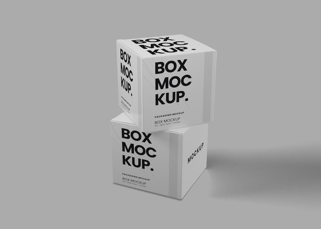 Scatola quadrata confezione Mockup