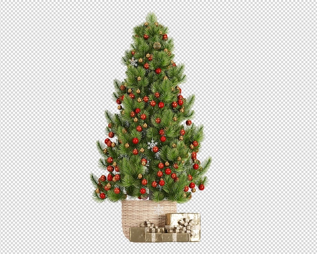 Scatola regalo albero di natale decorato verde chiaro