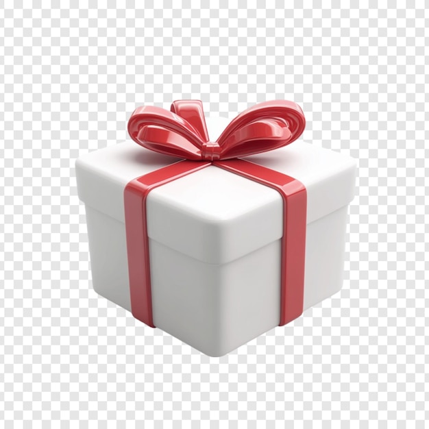 Scatola regalo bianca con nastro rosso arco un regalo sorpresa