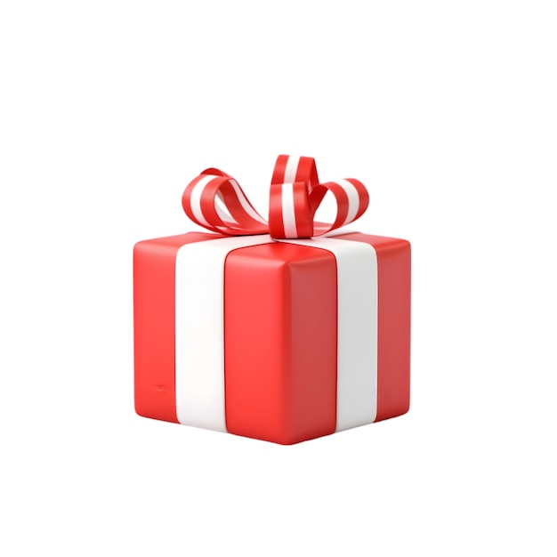 Scatola regalo rossa con nastro rosso HighQuality Holiday e GiftWrapping Concept Illustration