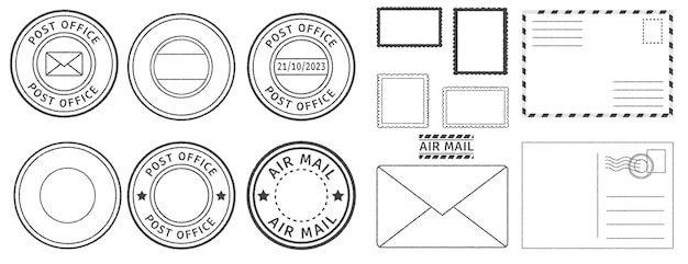 Les sceaux et les mises en page des cartes postales
