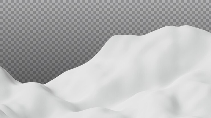 Scena di neve realistica nel rendering 3d per il concetto di paesaggio