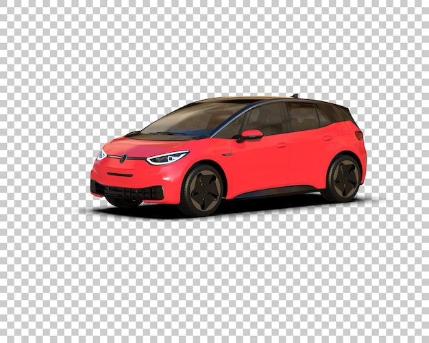 Scena di un'auto moderna isolata sullo sfondo di un'illustrazione 3D