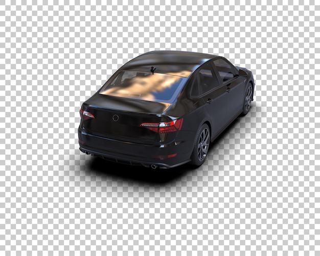 Scena di un'auto moderna isolata sullo sfondo di un'illustrazione 3D
