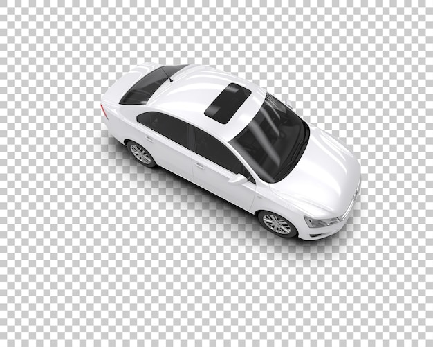 Scena di un'auto moderna isolata sullo sfondo di un'illustrazione 3D