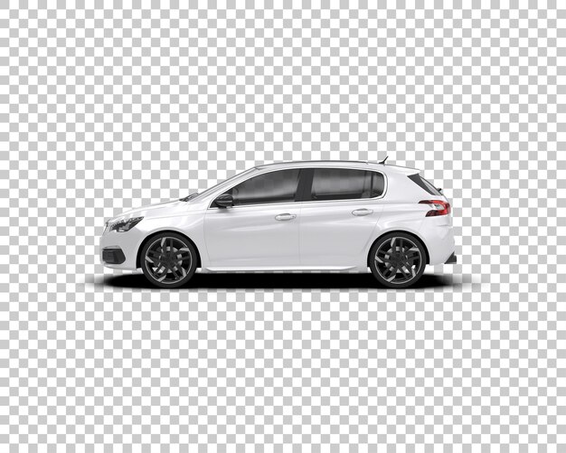 Scena di un'auto moderna isolata sullo sfondo di un'illustrazione 3D