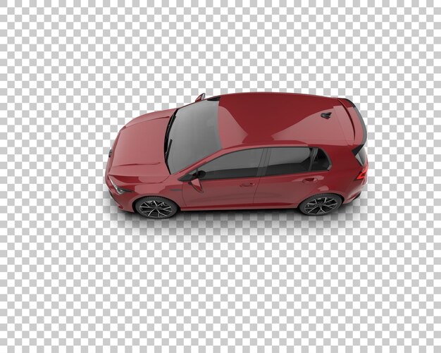 Scena di un'auto moderna isolata sullo sfondo di un'illustrazione 3D