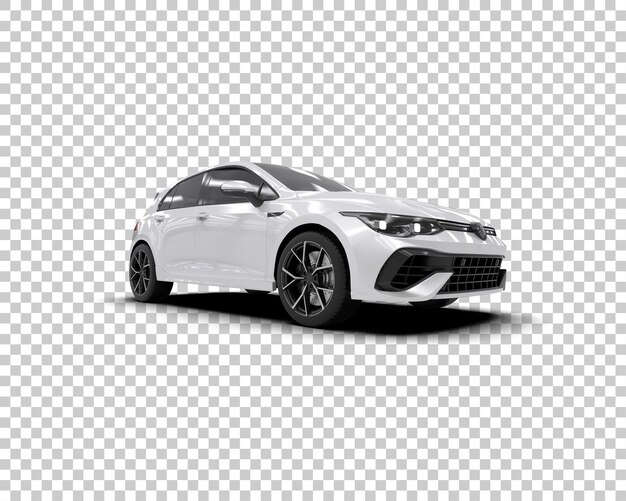Scena di un'auto moderna isolata sullo sfondo di un'illustrazione 3D
