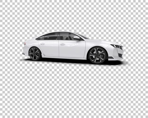 Scena di un'auto moderna isolata sullo sfondo di un'illustrazione 3D