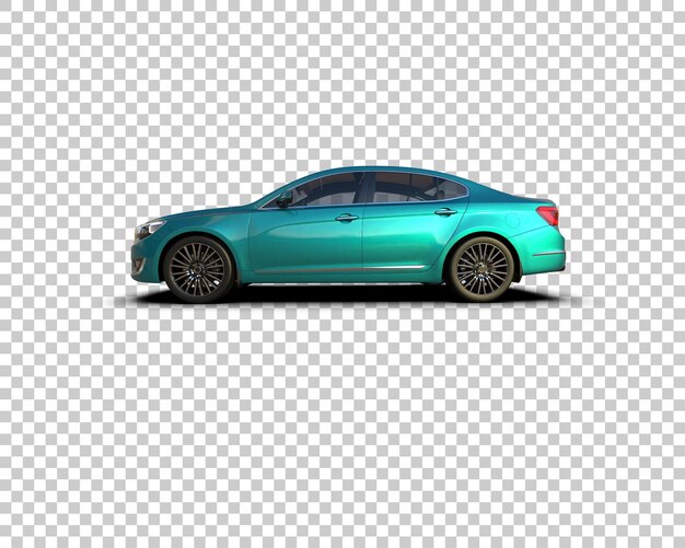 Scéna moderního auta izolovaného na pozadí 3D renderování ilustrace