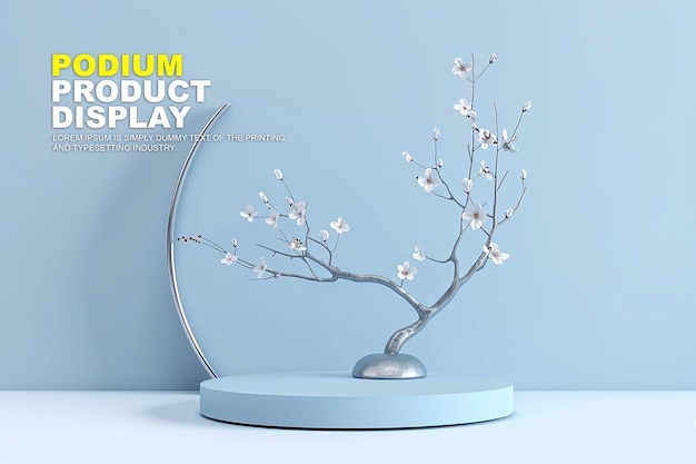 Scéna pódium jeviště zobrazení mockup pro prezentaci produktu pódium pro produktovou výstavní vitrínu