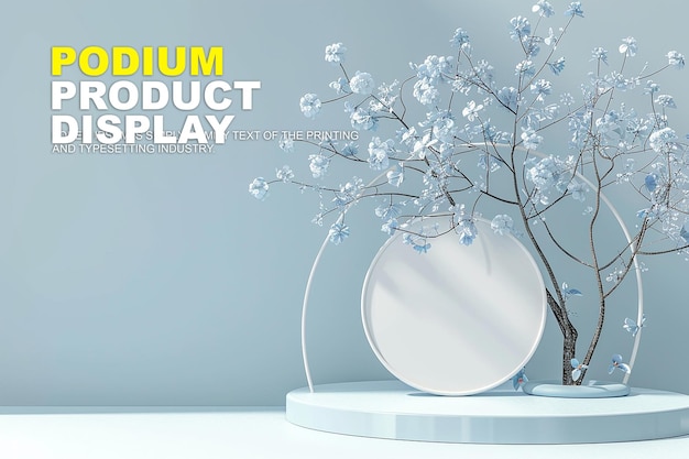 Scéna pódium jeviště zobrazení mockup pro prezentaci produktu pódium pro produktovou výstavní vitrínu