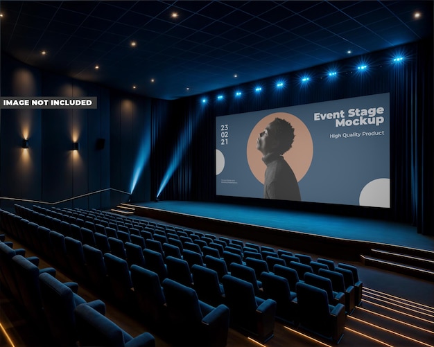 Scenario in un auditorium di un cinema moderno