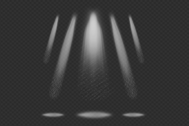 scène d'éclairage de projecteur réaliste blanc