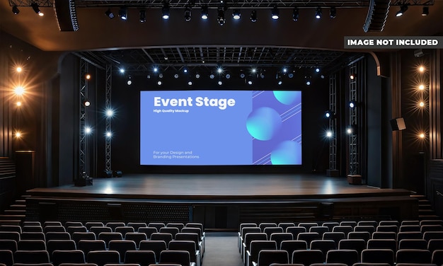 Scène avec écran dans l'auditorium