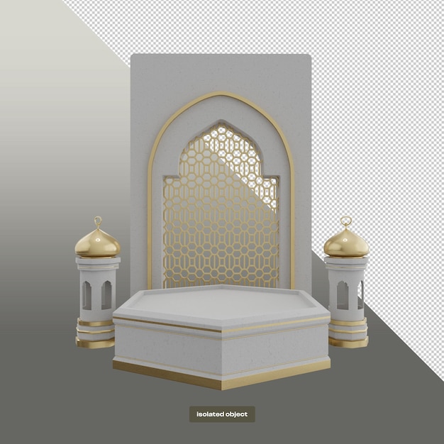 Scène eid mubarak avec un objet réaliste idéal pour l'affichage du produit