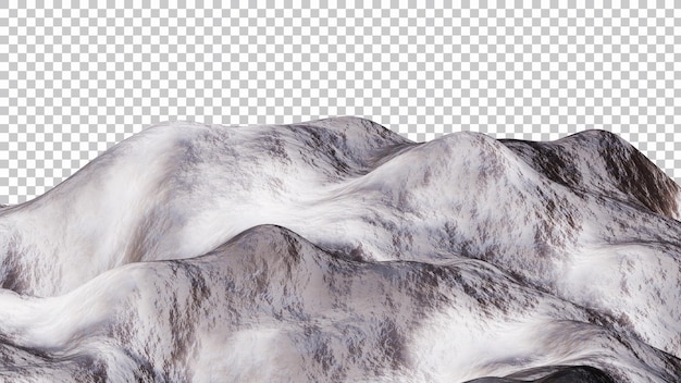 PSD scène de montagne réaliste en rendu 3d pour le concept de paysage