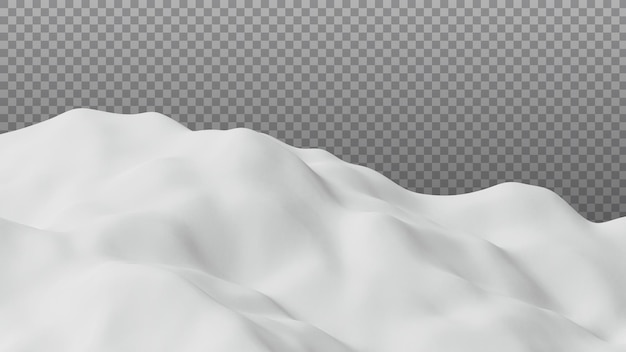 PSD scène de neige réaliste en rendu 3d pour le concept de paysage