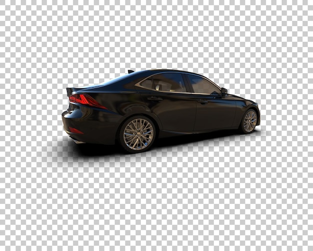 scene of modern car isolated on background 3d rendering illustration