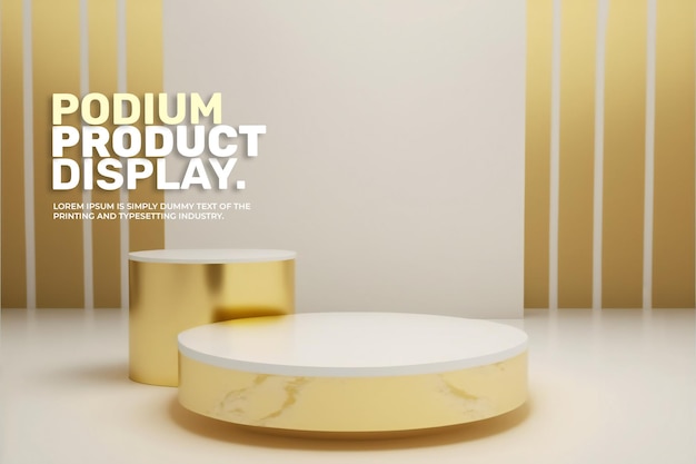 Scène de podium de luxe de support de podium de produit d'affichage cosmétique pour le rendu 3d d'affichage de produit