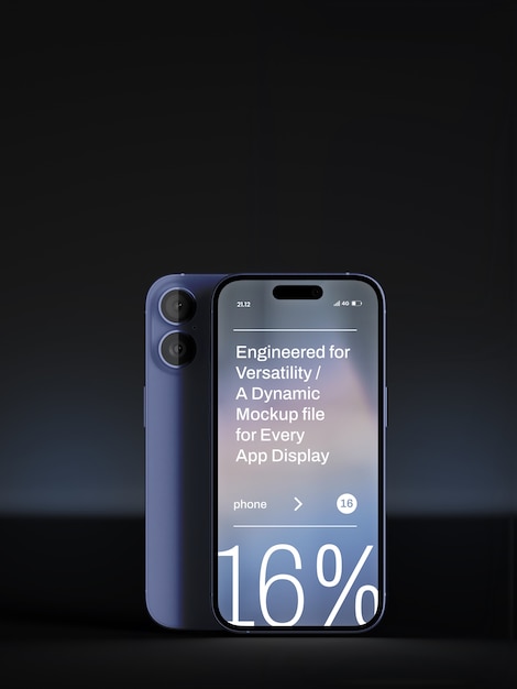 Scène simple avec un smartphone en studio
