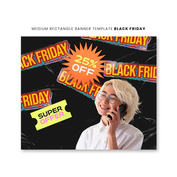PSD schablone für schwarze freitag-medium-banner-design