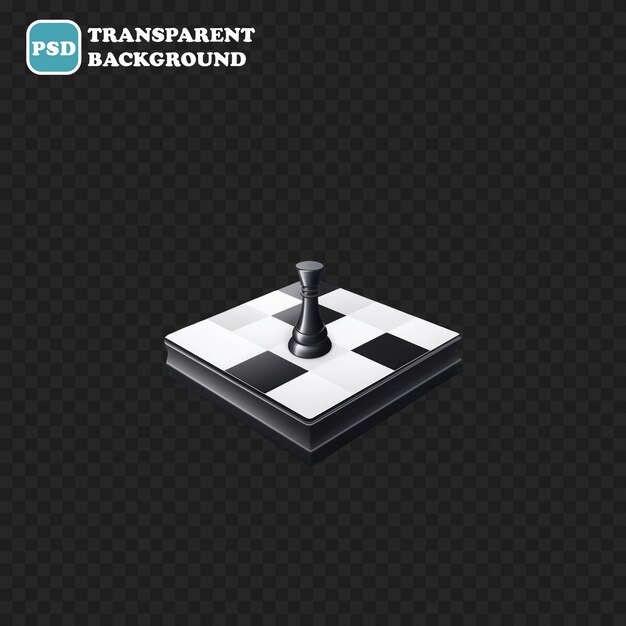 PSD schach-symbol isoliert 3d-render-illustration