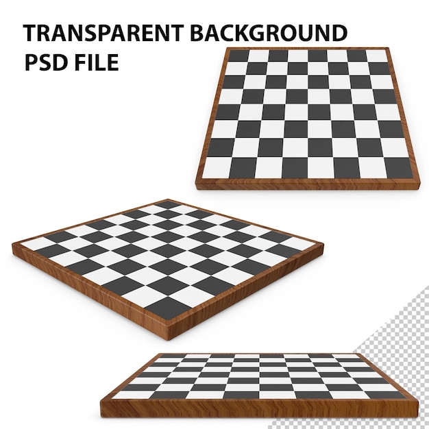 PSD schachbrett mit holzrahmen png