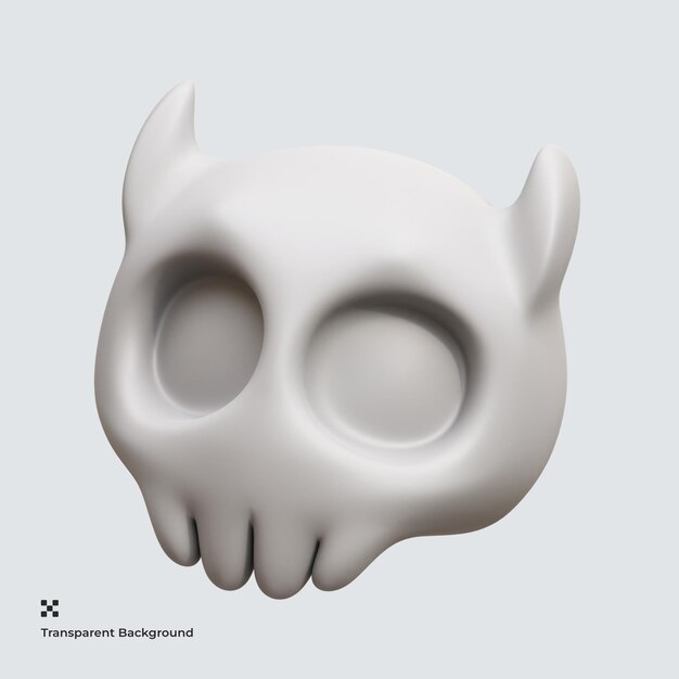 Schädel-3D-Symbol
