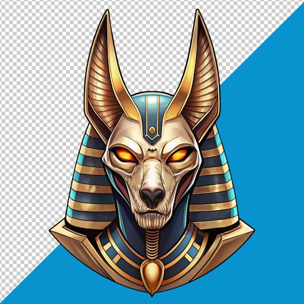 PSD schädel von anubis ägypten auf durchsichtigem hintergrund