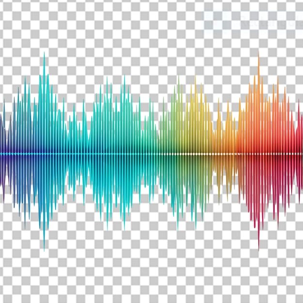 PSD schallwellen auf durchsichtigem hintergrund