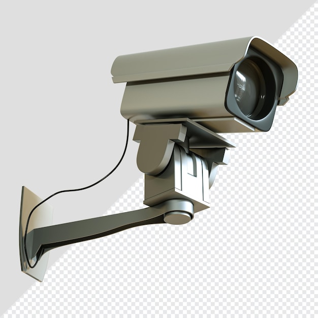 Schaltkreisfernsehen CCTV-Überwachungskamera nach rechts geneigt 3D-Rendering