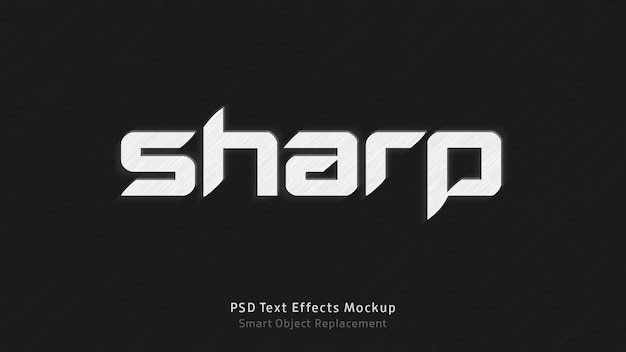 Scharfer 3d-texteffekt