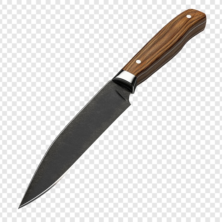 PSD scharfes küchenmesser mit holzgriff