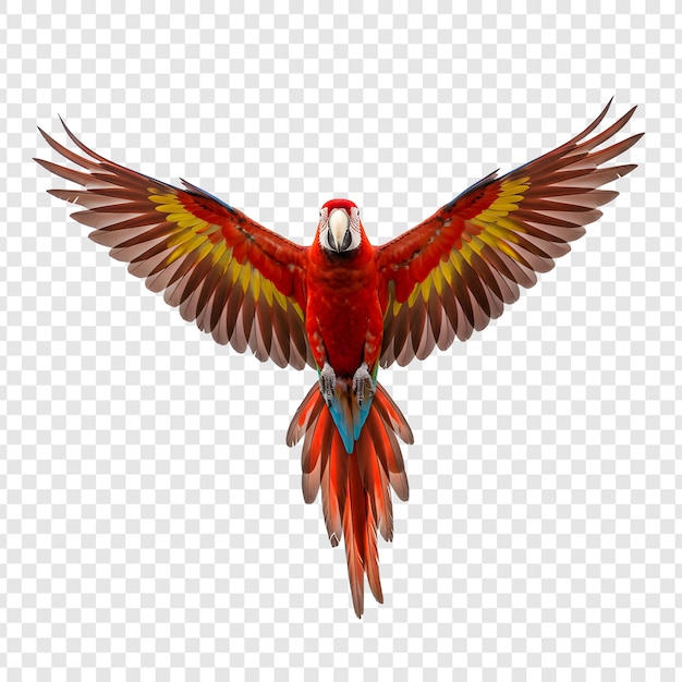 Scharlachmaara im Flug