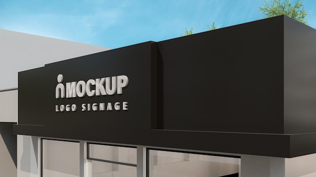 Schaufenster-Mockup-Beschilderung