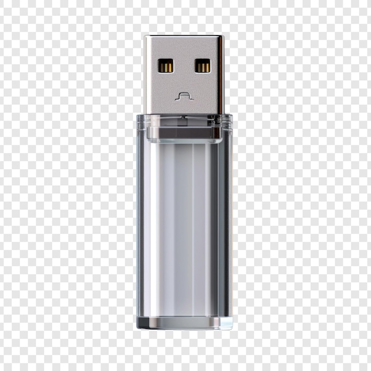 PSD scheda di memoria usb grigia con archiviazione di informazioni