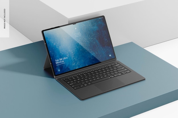 Scheda S8 Ultra con mockup del podio, prospettiva