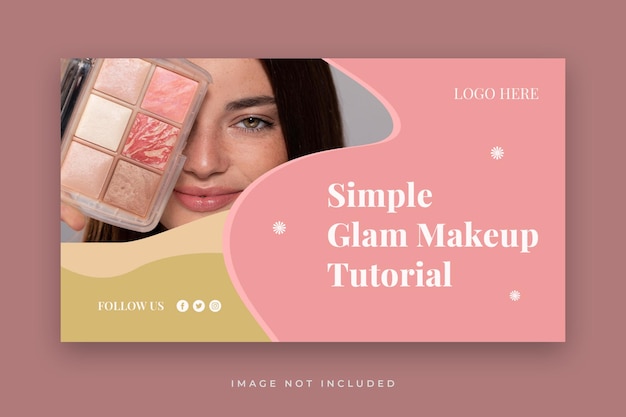 Schema di miniatura di make-up per la bellezza o per la cura della pelle