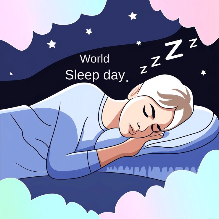 PSD schema di sfondo della giornata mondiale del sonno