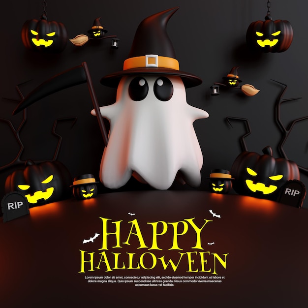 Schema di sfondo di Halloween PSD