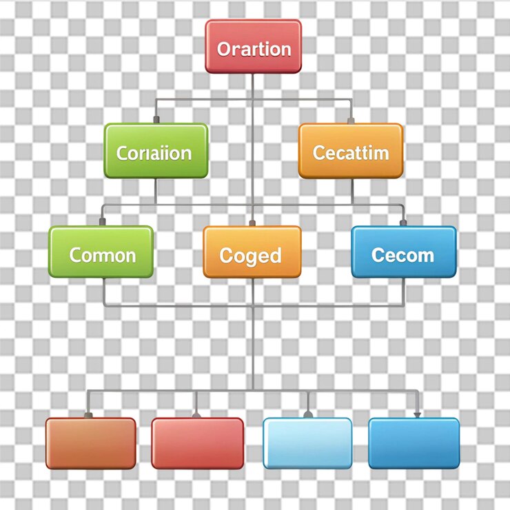 PSD schemes organization graph isolated on transparent background